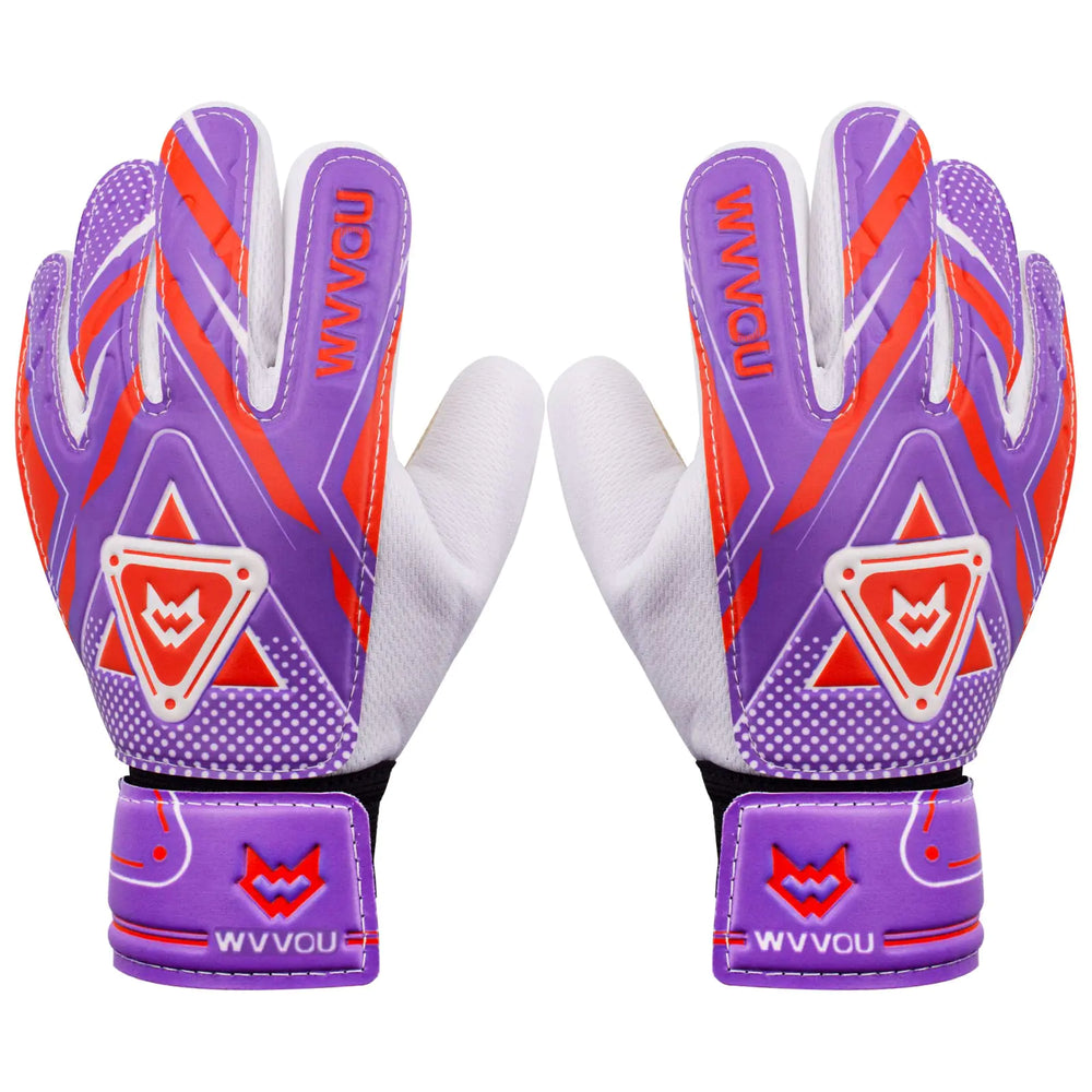 WVVOU Goalkeeper Gloves for Kids Youth Soccer Goalie Gloves with Double Protection Anti-Slip Soccer Gloves Super Grip