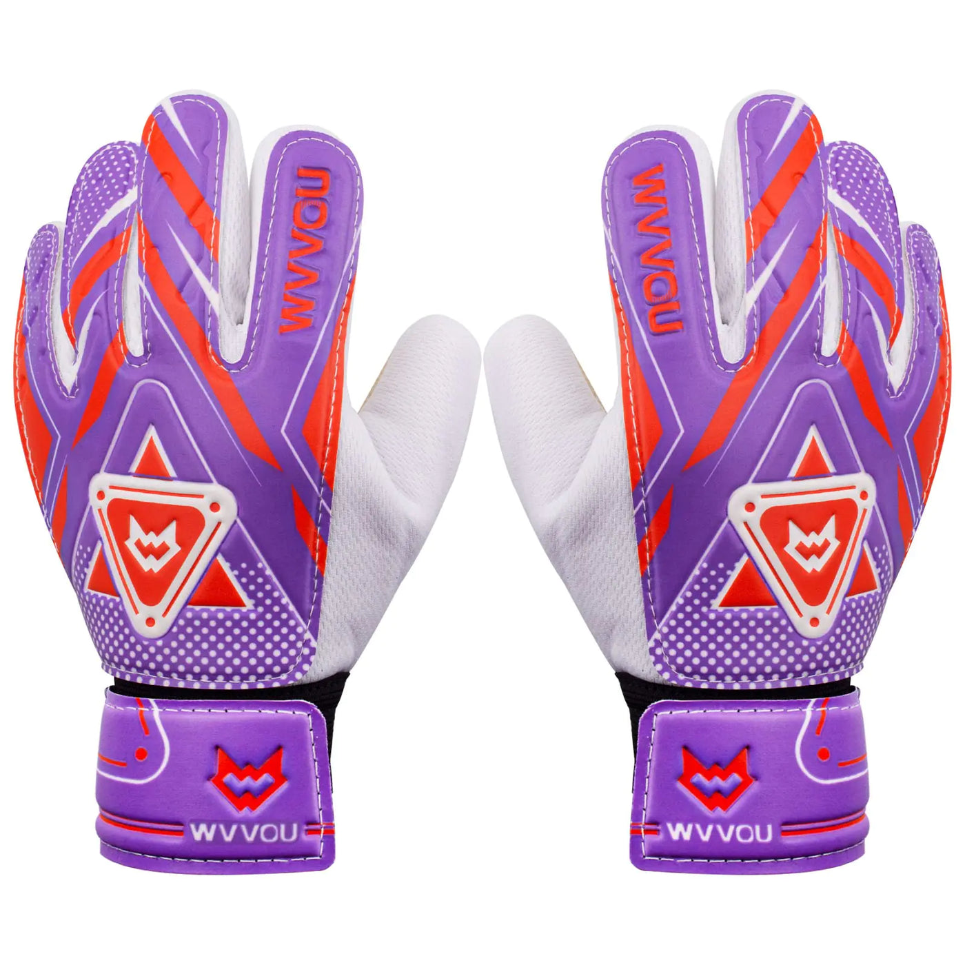 WVVOU Goalkeeper Gloves for Kids Youth Soccer Goalie Gloves with Double Protection Anti-Slip Soccer Gloves Super Grip