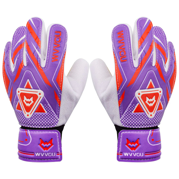 WVVOU Goalkeeper Gloves for Kids Youth Soccer Goalie Gloves with Double Protection Anti-Slip Soccer Gloves Super Grip