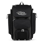 Boombah Rolling Catchers Superpack Baseball/Softball Gear Bag - 23-1/2" x 13-1/2" x 9-1/2" - BM-9124C23 Charcoal/Black - Telescopic Handle - Holds 4 Bats - Wheeled Version