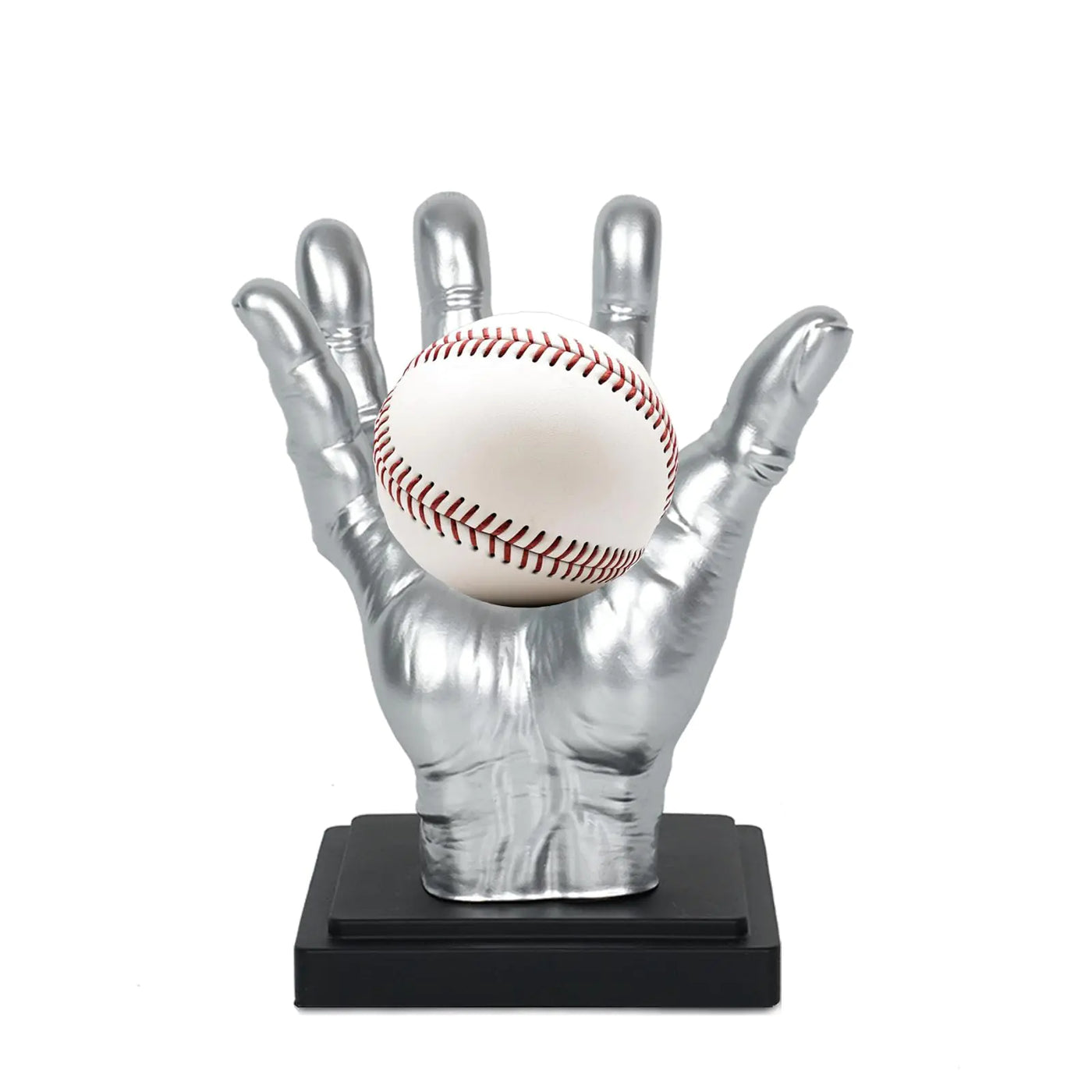 Baseball Holder Creative Hand-Shape Design Baseball Display Stand with ABS Tee & Base Baseball Display Case for Official Size Baseball or Memorabilia Displays Ornament