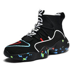 Men's High-Top Basketball Shoes - Breathable Fashion Sneakers