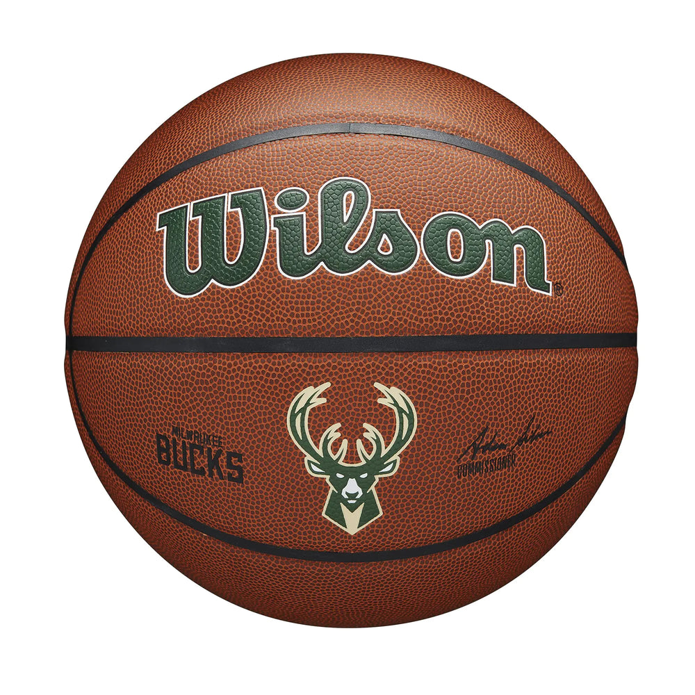 WILSON NBA Team Alliance Basketball - Milwaukee Bucks Size 7-29.5"