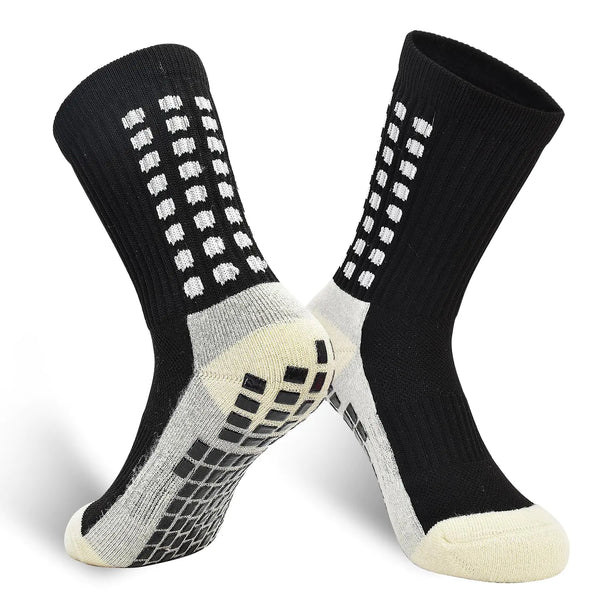 ELUTONG Kids Grip Soccer Socks Football Athletic Non Slip Crew Socks for 8-12 Years Youth Boys Girls(1-6 Pairs)