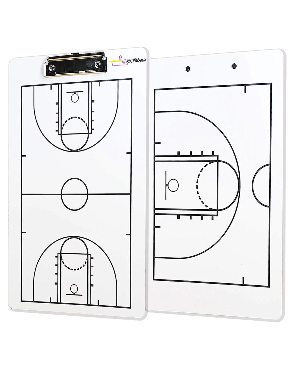 Oythiem Basketball Coaching Board Double-Sided Basketball Clipboard for Coaches Basketball Dry Erase Board for Coaches Basketball Whiteboard Tactical Play Board (1 Pack)