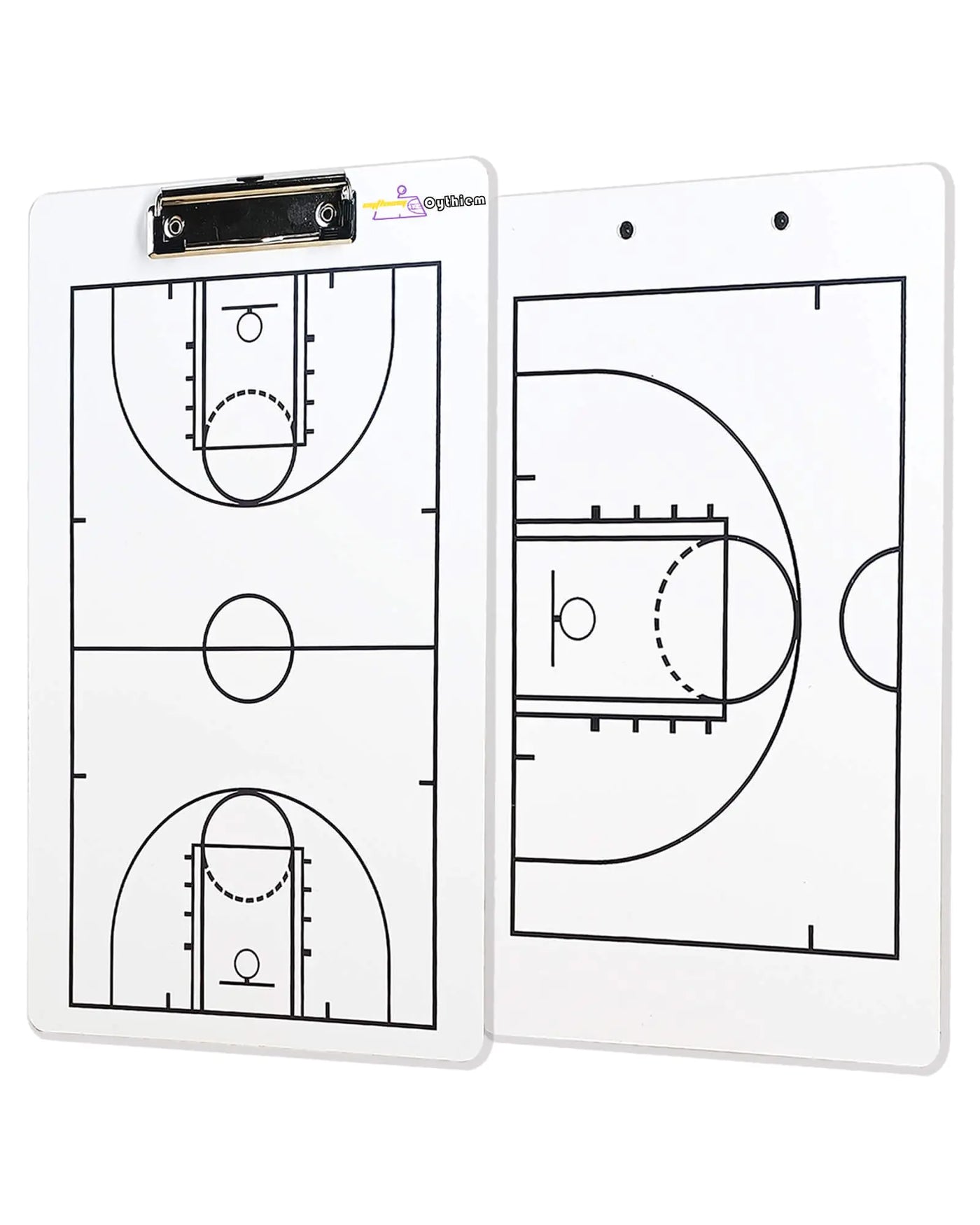 Oythiem Basketball Coaching Board Double-Sided Basketball Clipboard for Coaches Basketball Dry Erase Board for Coaches Basketball Whiteboard Tactical Play Board (1 Pack)
