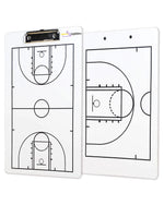Oythiem Basketball Coaching Board Double-Sided Basketball Clipboard for Coaches Basketball Dry Erase Board for Coaches Basketball Whiteboard Tactical Play Board (1 Pack)