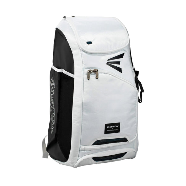 EASTON JEN SCHRO Edition Softball Catchers Bat and Equipment Backpack | 2021 | White | Female Inspiration Lining | Vented Main Gear Compartment | 2 Bats Sleeves | Side Leg Guard Pockets | E700CBP