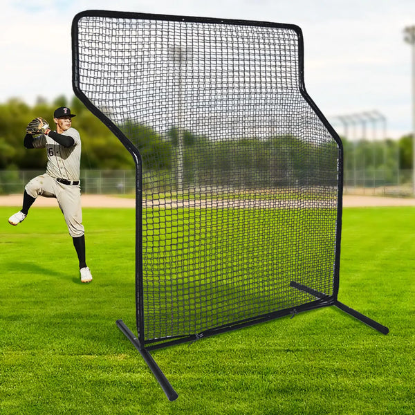 Softball Baseball Pitching Z Screen Protector Net 5X7 FT Mini Z Screen Baseball Net Portable for Batting Cage Indoor Outdoor Portable Baseball Softball Protective Z Pitching Screen Net