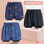 Men's Plus Size Stylish Swim Shorts with Drawstring
