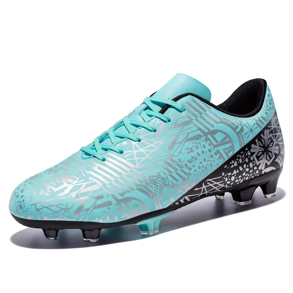 Yioiy Kids Firm Ground Soccer Cleats for Boys Girls Lightweight Training Football Cleats Youth Outdoor Futsal Shoes Tacos de Futbol para Hombre Green/Black/Mercurial Size 13 Little Kid