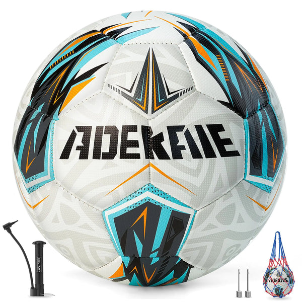 Soccer Ball Size 5 for All Age Indoor Outdoor Practicing PU Official Size Soccer Ball Soccer Gift for Boys Girls Youth Adults College Team Ideal with Pump and Carry Net