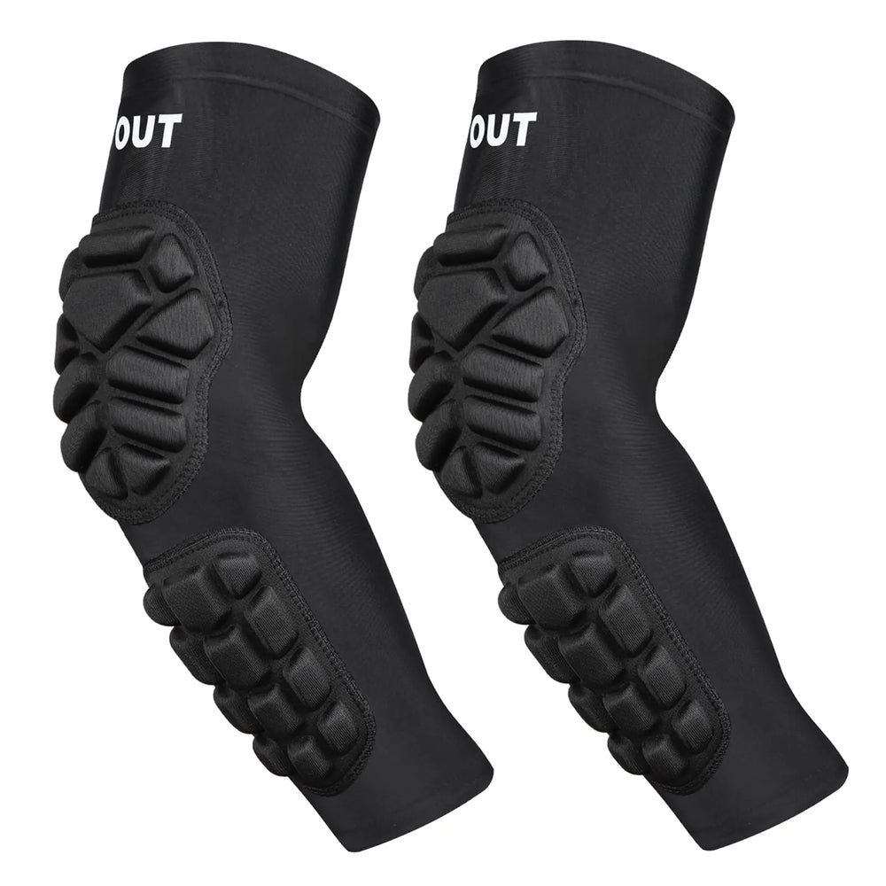 TIAXU TIAXU Padded Arm Sleeves Elbow Forearm Crashproof Pads Protection Support for Football Basketball Volleyball Soccer Youth Adult 2 Pack