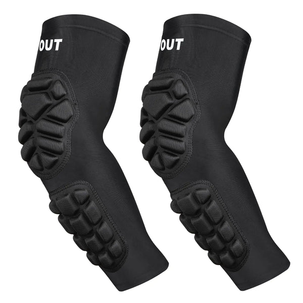 TIAXU TIAXU Padded Arm Sleeves Elbow Forearm Crashproof Pads Protection Support for Football Basketball Volleyball Soccer Youth Adult 2 Pack
