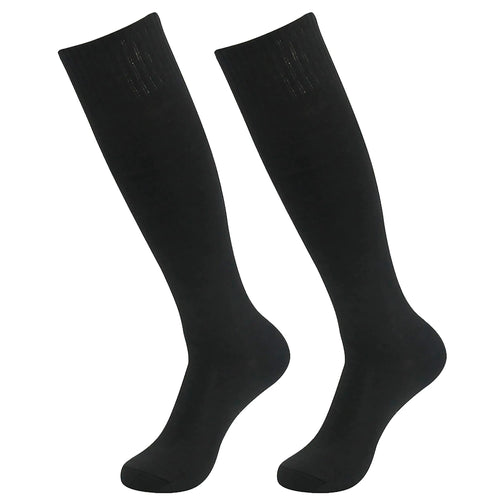 HAPYCEO Softball Socks Mens Baseball Soccer Football Knee High School Uniform Tube Casual Team Sport Long Socks 2 Pairs Black
