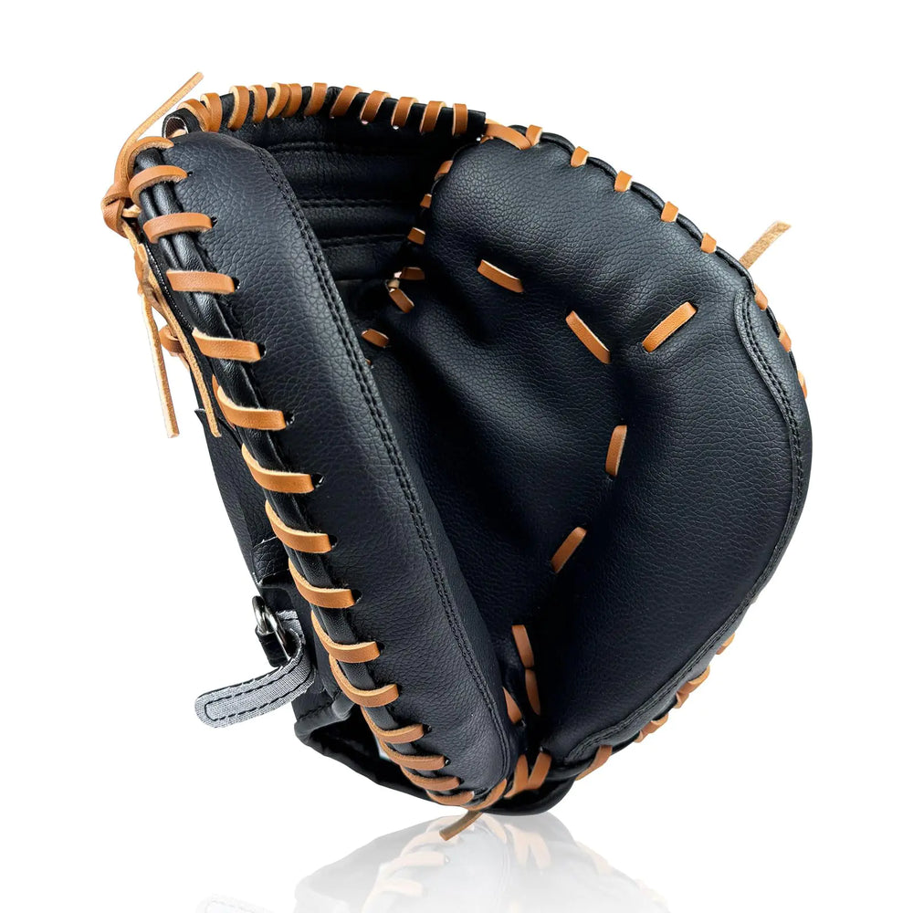 Baseball Catcher GloveBaseball and Softball Catchers Mitt for Kid Youth Aldult Baseball TrainingComfortable DurableLeft Hand Glove (Dark Brown 33 Inch)