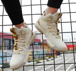 Cushioned High-Top Basketball Shoes for Outdoor Sports
