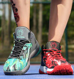 Men's High-Top Basketball Shoes - Breathable & Durable