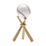 xuetbe Wood Baseball Display Tripod Holder Sports Official Baseball Autograph Display Stand for Tenni Softball and Other Small Spherical Objects- Consists of 3 Mini Baseball Bats & 1 Ring (5 inch)