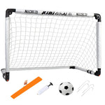 KiBiGOAL Soccer Goal Kids Soccer Goal Backyard Soccer Coals Foldable Soccer Goals for The Backyard/Indoor/Outdoors Soccer Toy Set (115x80cm Goal + 18cm Soccer)