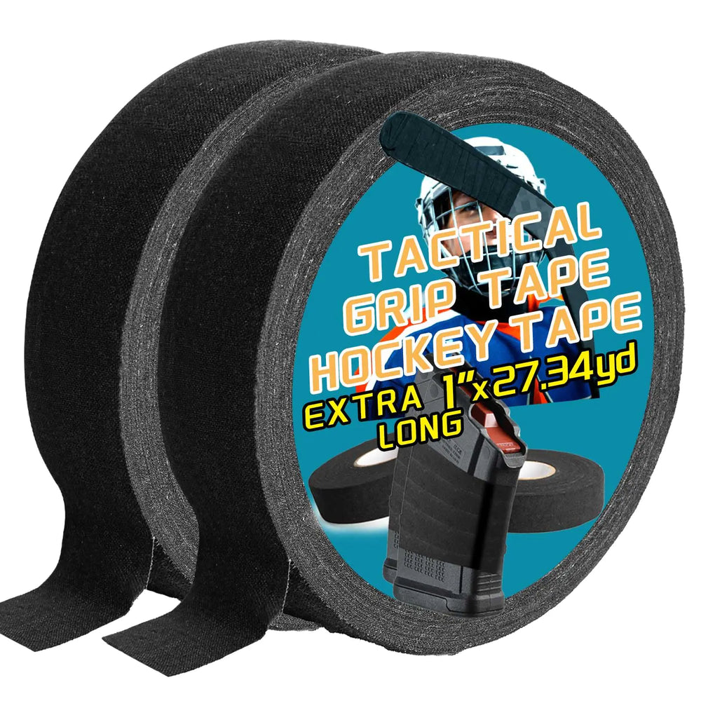 Miaozhun 2 Pack Tactical Tapes 1 in x 27.34 yds Goon Grip Tapes Multipurpose Wrap Tape for Guns Handgun Rifle Hockey Lacrosse Baseball Softball Bats Sport Handle Gardening Tools