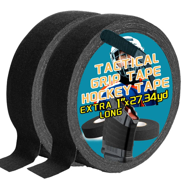 Miaozhun 2 Pack Tactical Tapes 1 in x 27.34 yds Goon Grip Tapes Multipurpose Wrap Tape for Guns Handgun Rifle Hockey Lacrosse Baseball Softball Bats Sport Handle Gardening Tools